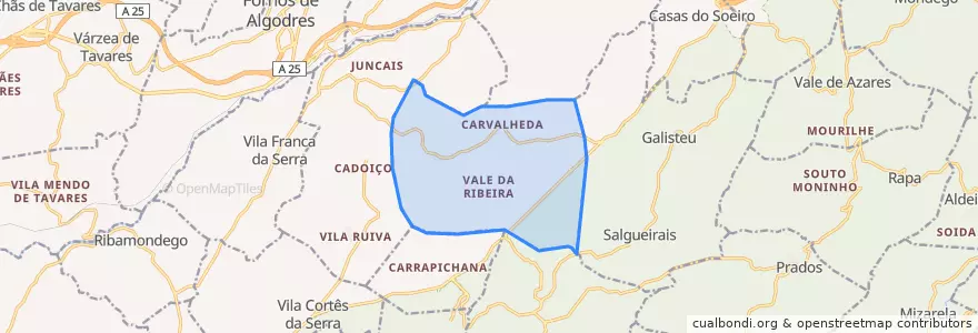 Mapa de ubicacion de Mesquitela.