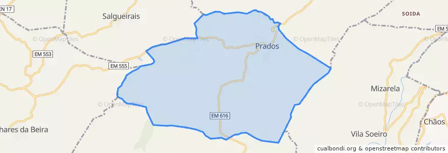 Mapa de ubicacion de Prados.