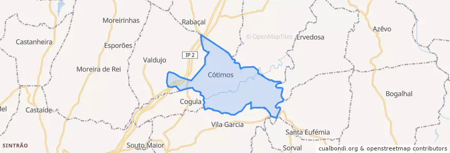 Mapa de ubicacion de Cótimos.