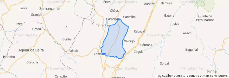 Mapa de ubicacion de Moreira de Rei.