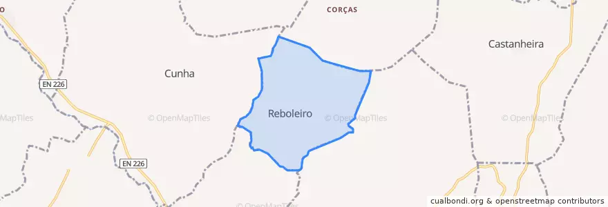 Mapa de ubicacion de Reboleiro.
