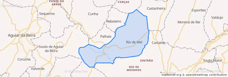 Mapa de ubicacion de Rio de Mel.