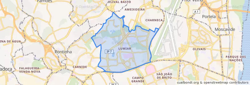 Mapa de ubicacion de Lumiar.
