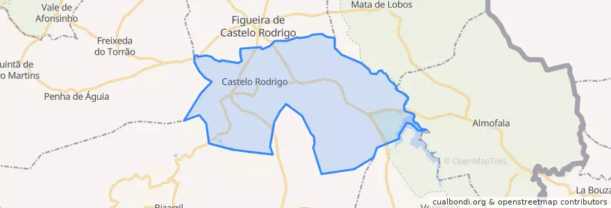 Mapa de ubicacion de Castelo Rodrigo.