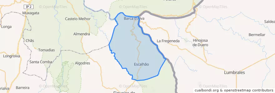 Mapa de ubicacion de Escalhão.