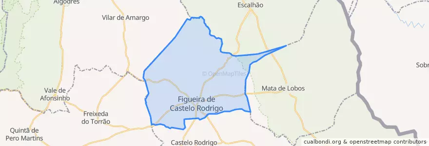 Mapa de ubicacion de Figueira de Castelo Rodrigo.