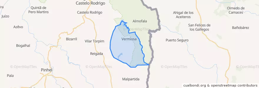 Mapa de ubicacion de Vermiosa.