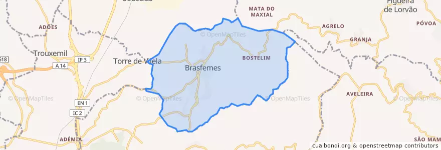 Mapa de ubicacion de Brasfemes.