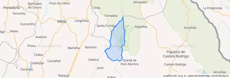 Mapa de ubicacion de Cidadelhe.