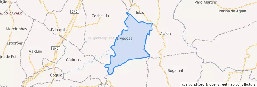 Mapa de ubicacion de Ervedosa.