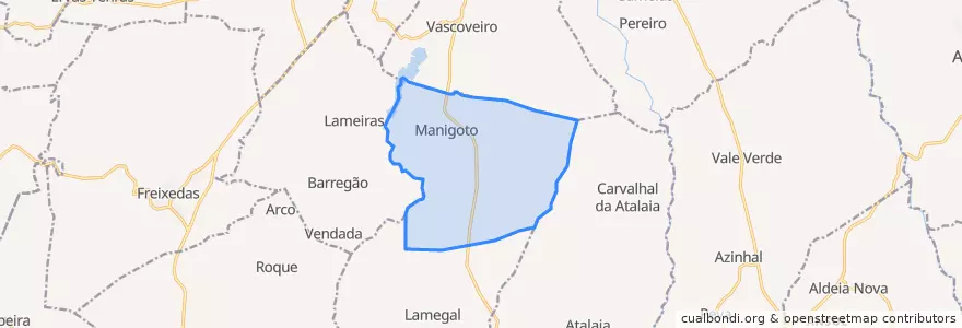 Mapa de ubicacion de Manigoto.