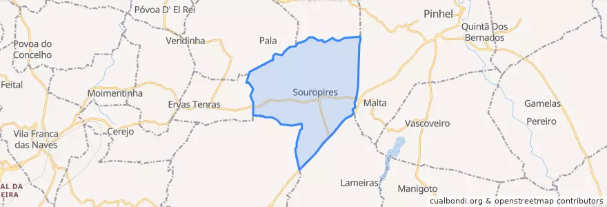 Mapa de ubicacion de Souropires.