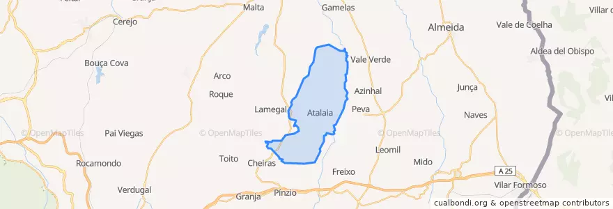 Mapa de ubicacion de U.F Atalaia e Safurdão.
