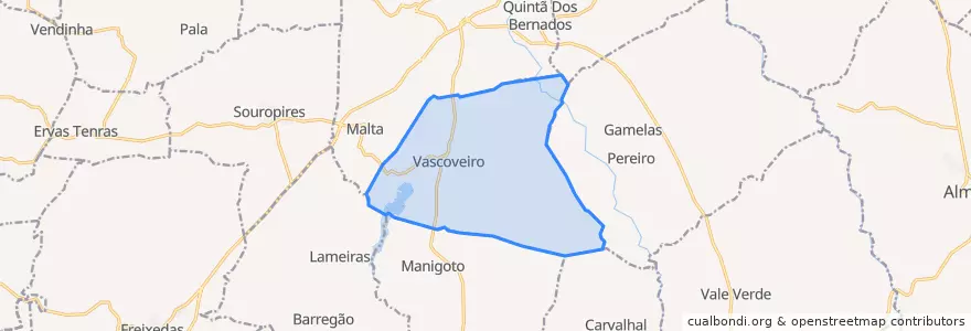 Mapa de ubicacion de Vascoveiro.
