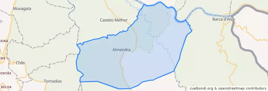 Mapa de ubicacion de Almendra.