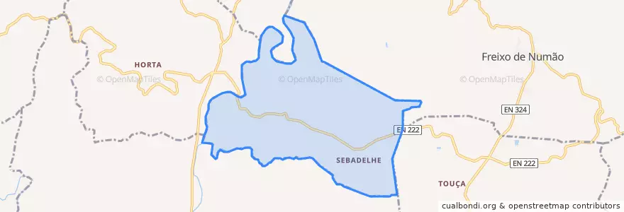 Mapa de ubicacion de Sebadelhe.
