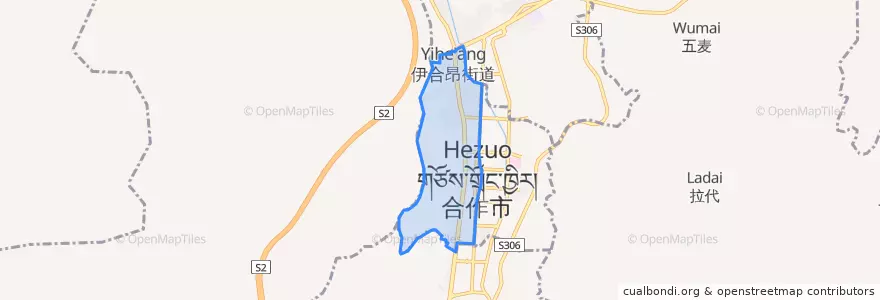 Mapa de ubicacion de Yihe'ang.