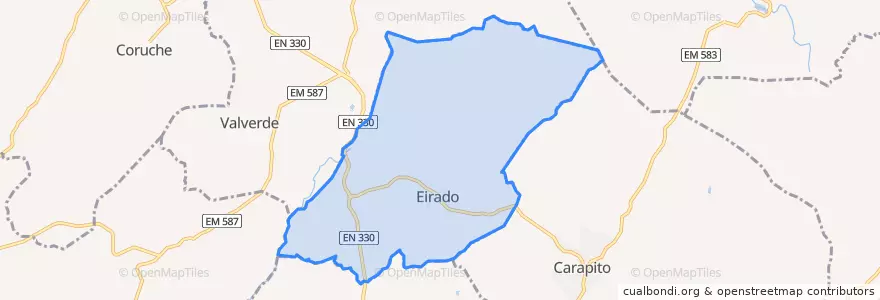 Mapa de ubicacion de Eirado.