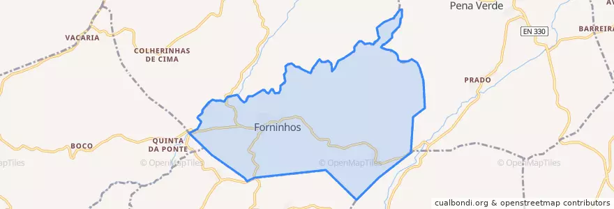 Mapa de ubicacion de Forninhos.