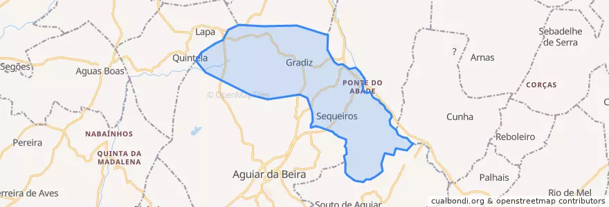 Mapa de ubicacion de U.F Sequeiros e Grandiz.