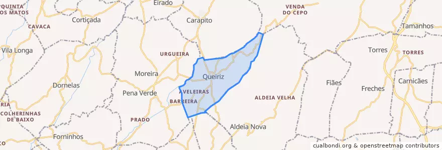 Mapa de ubicacion de Queiriz.