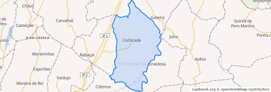 Mapa de ubicacion de Coriscada.