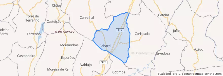 Mapa de ubicacion de Rabaçal.