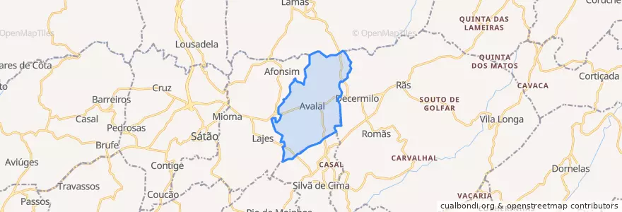 Mapa de ubicacion de Avelal.
