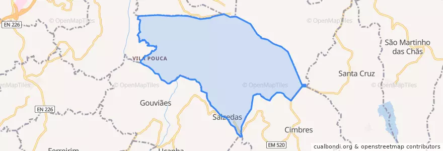 Mapa de ubicacion de Salzedas.