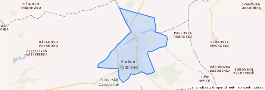 Mapa de ubicacion de городское поселение Куркино.