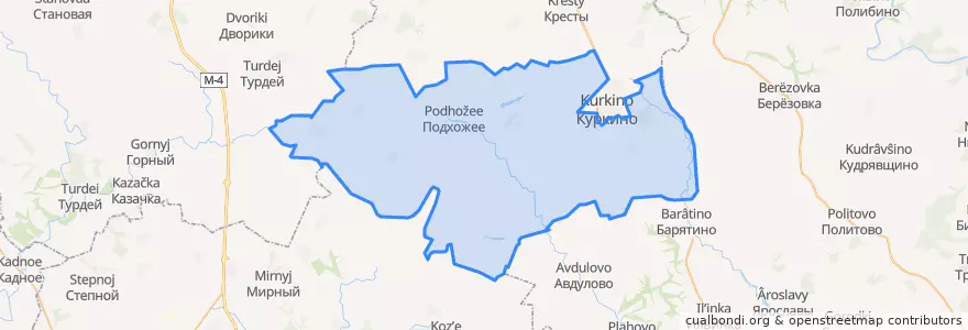 Mapa de ubicacion de Самарское сельское поселение.