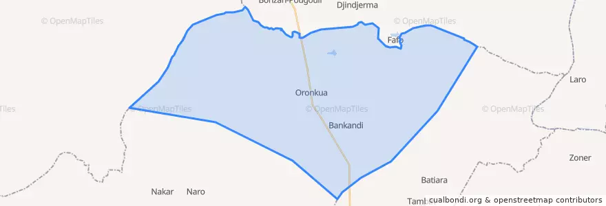 Mapa de ubicacion de Oronkua.