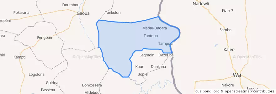 Mapa de ubicacion de Gbomblora.