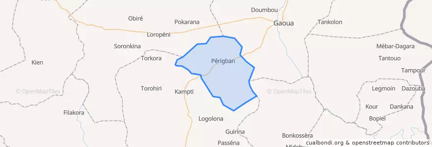 Mapa de ubicacion de Périgban.