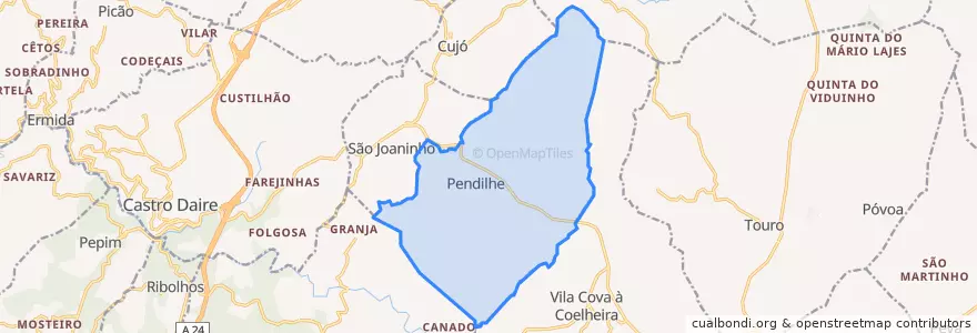 Mapa de ubicacion de Pendilhe.