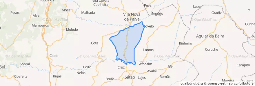Mapa de ubicacion de Queiriga.