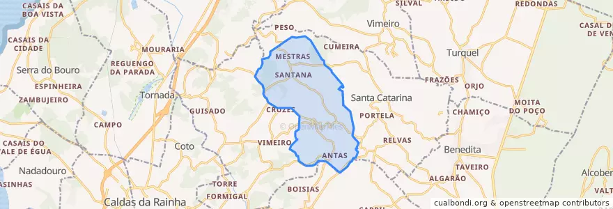 Mapa de ubicacion de Carvalhal Benfeito.