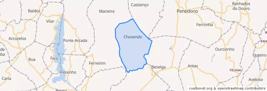 Mapa de ubicacion de Chosendo.