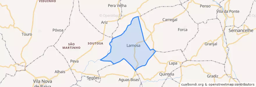 Mapa de ubicacion de Lamosa.