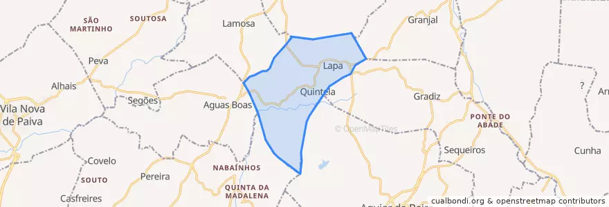Mapa de ubicacion de Quintela.