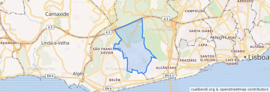 Mapa de ubicacion de Ajuda.