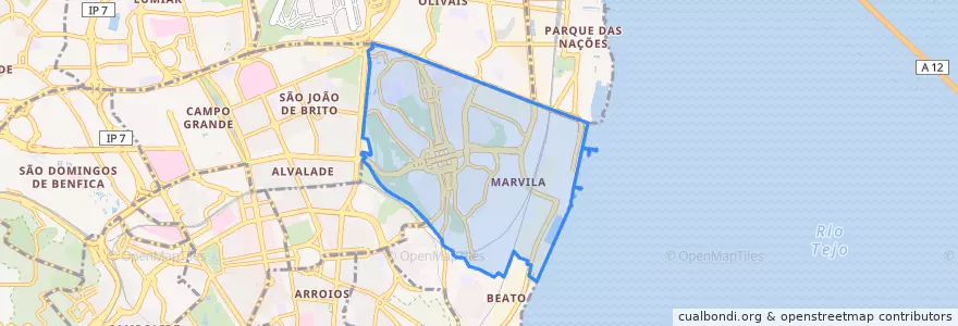 Mapa de ubicacion de Marvila.