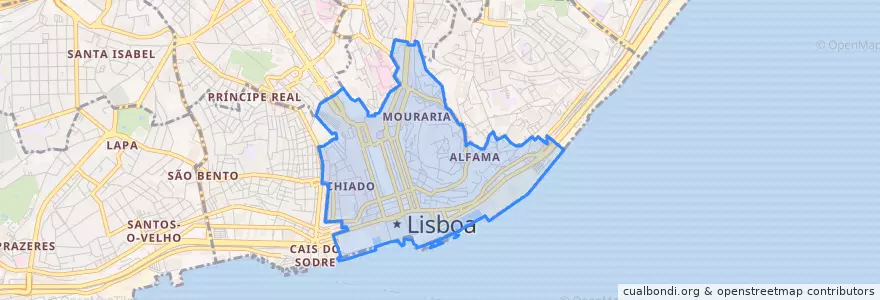 Mapa de ubicacion de Santa Maria Maior.