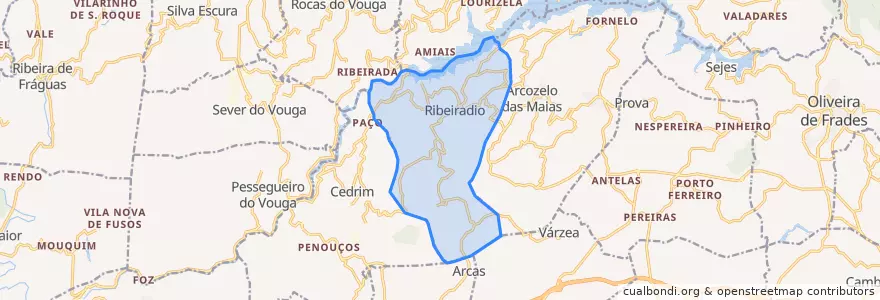 Mapa de ubicacion de Ribeiradio.