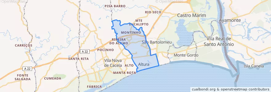 Mapa de ubicacion de Altura.
