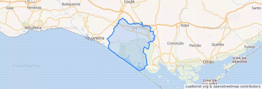 Mapa de ubicacion de Almancil.