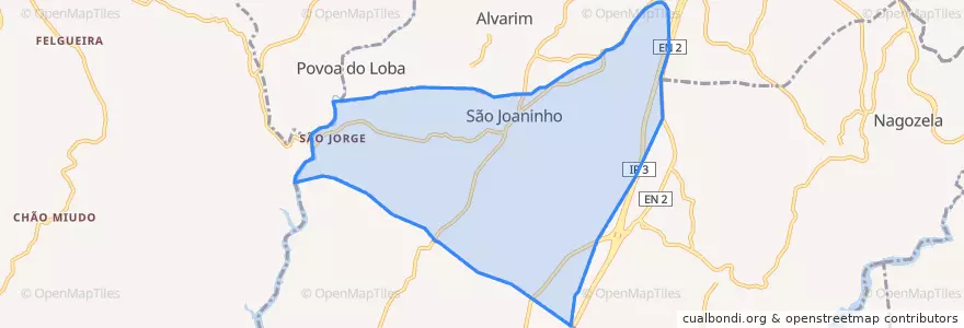 Mapa de ubicacion de São Joaninho.