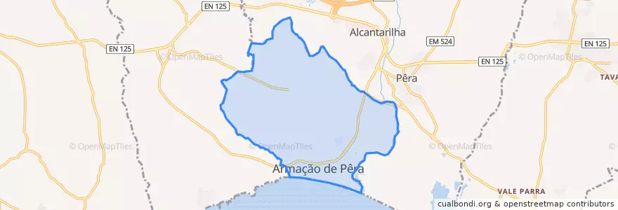 Mapa de ubicacion de Armação de Pêra.
