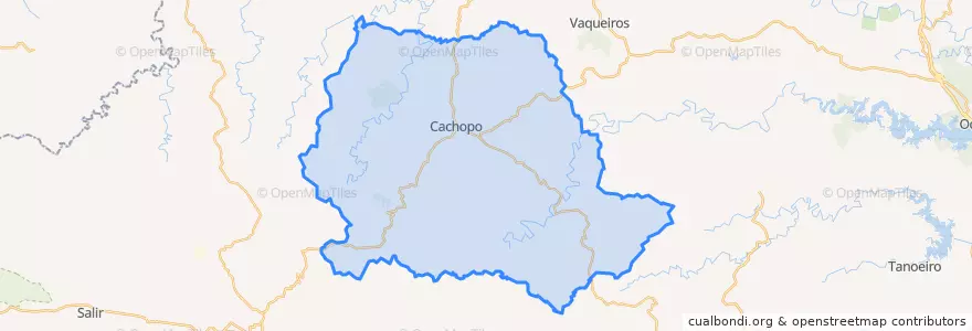 Mapa de ubicacion de Cachopo.