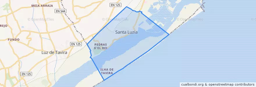 Mapa de ubicacion de Santa Luzia.